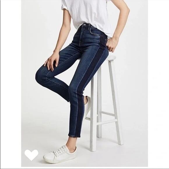 NWOT L’AGENCE Margo High Rise Skinny Jeans in Classic Vintage Stripe Size 24 - Picture 2 of 4